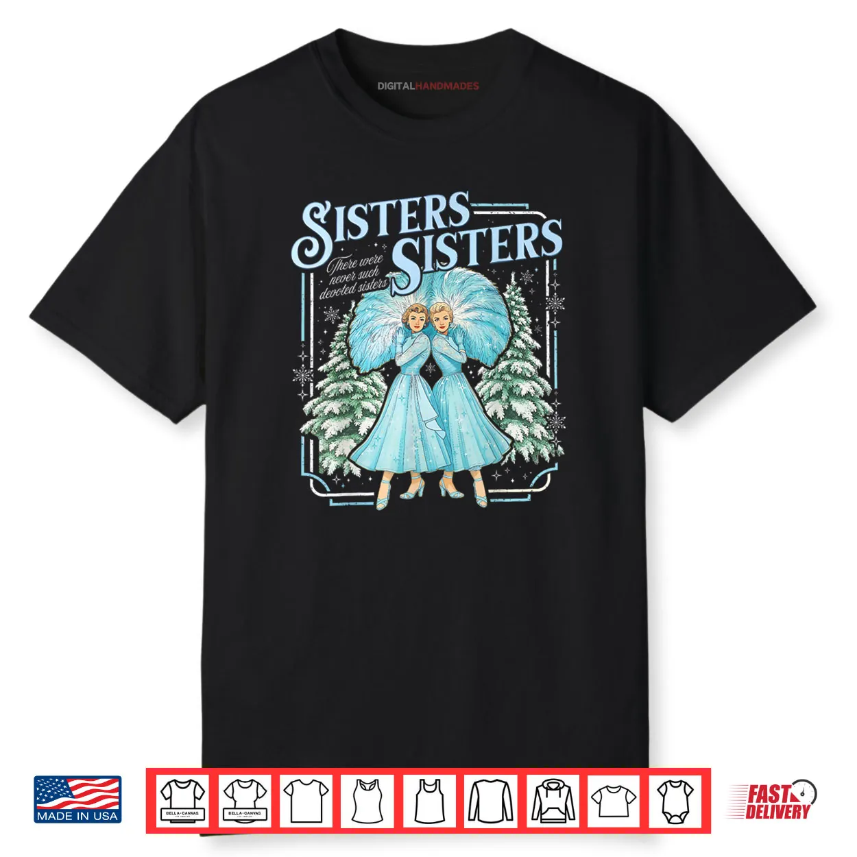 Sisters White Xmas Merry Christmas Snowflake Pajamas Holiday Shirt Sisters White Xmas Merry Christmas Snowflake Pajamas Holiday Shirt