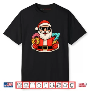 Santa 67 Ice Cream Drip Christmas Xmas Teens Shirt