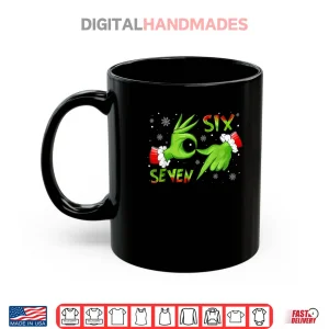 Mug 6 7 Six Seven Hand Gen Z Alpha Meme Slang Xmas Christmas Shirt