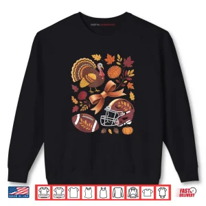 Turkey Football Game Day Retro Fall Flowers Thanksgiving Shirt 1 Sweatshirt Turkey Football Game Day Retro Fall Flowers Thanksgiving Shirt