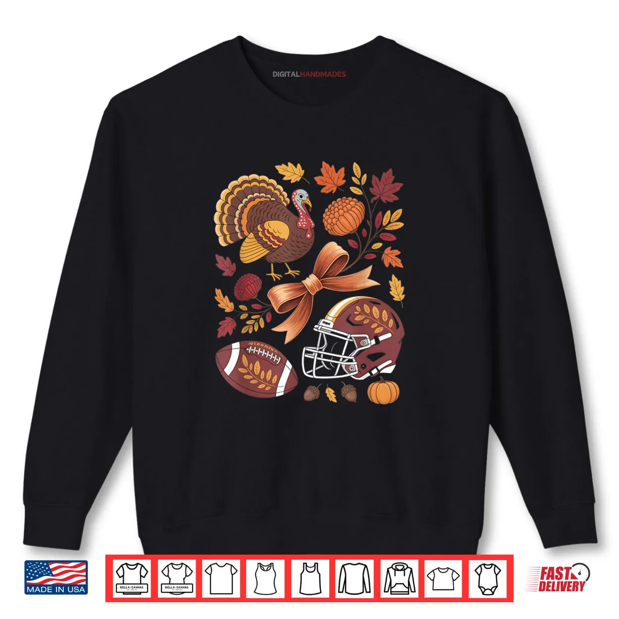 Turkey Football Game Day Retro Fall Flowers Thanksgiving Shirt Turkey Football Game Day Retro Fall Flowers Thanksgiving Shirt