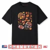 Turkey Football Game Day Retro Fall Flowers Thanksgiving Shirt