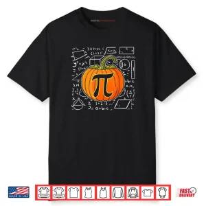 Pumpkin Pie Math Funny Halloween Thanksgiving Pi Day Shirt