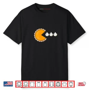 Pumpkin Pie Chasing Whipped Cream Funny Thanksgiving Shirt