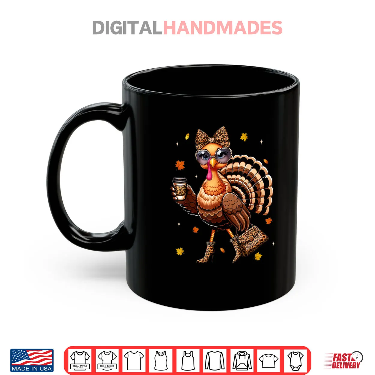 Leopard Turkey Drinking Coffee Thanksgiving Turkey Day Shirt Leopard Turkey Drinking Coffee Thanksgiving Turkey Day Shirt