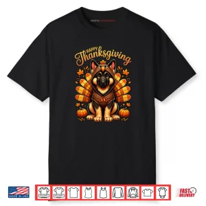Happy Thanksgiving German Shepherd Dog Turkey Day Fall Shirt