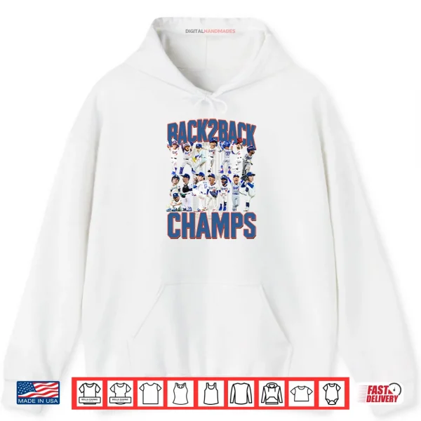Hoodie Los Angeles Dodgers Back2back Champs Shirt