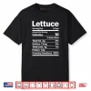 Lettuce Costume Nutrition Facts Shirt