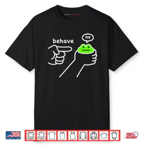Dishonest Frog Funny Frog Meme Behave No Shirt