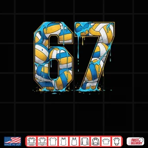 Design Volleyball 67 Six Seven Sport Funny Gen Alpha Z Meme Drip Shirt