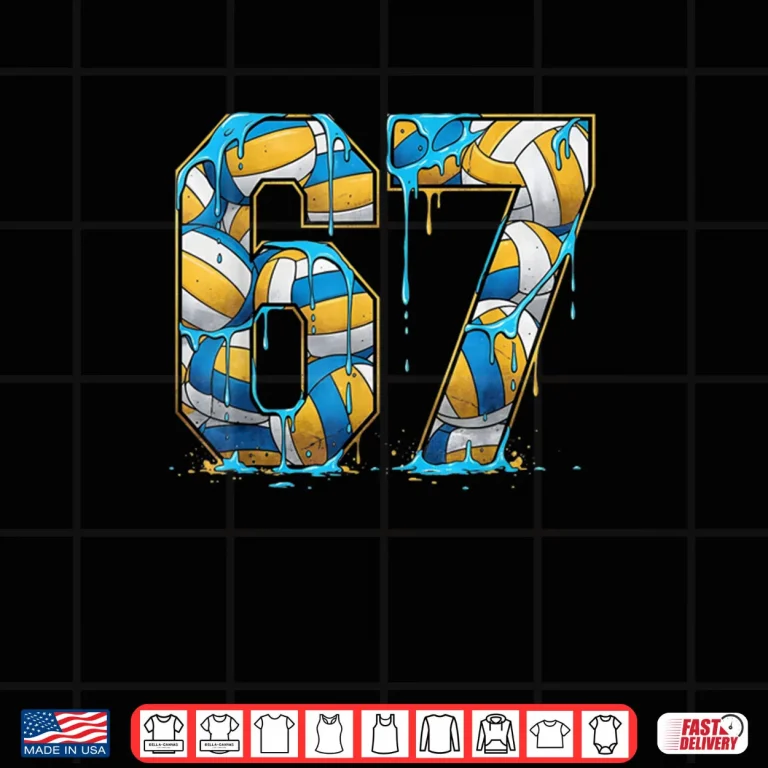 Design Volleyball 67 Six Seven Sport Funny Gen Alpha Z Meme Drip Shirt