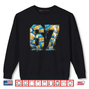 Sweatshirt Volleyball 67 Six Seven Sport Funny Gen Alpha Z Meme Drip Shirt