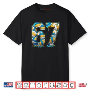 Volleyball 67 Six Seven Sport Funny Gen Alpha Z Meme Drip Shirt