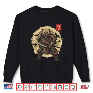 Sweatshirt Samurai Bear Warrior Vintage Graphic Japanese Shirt