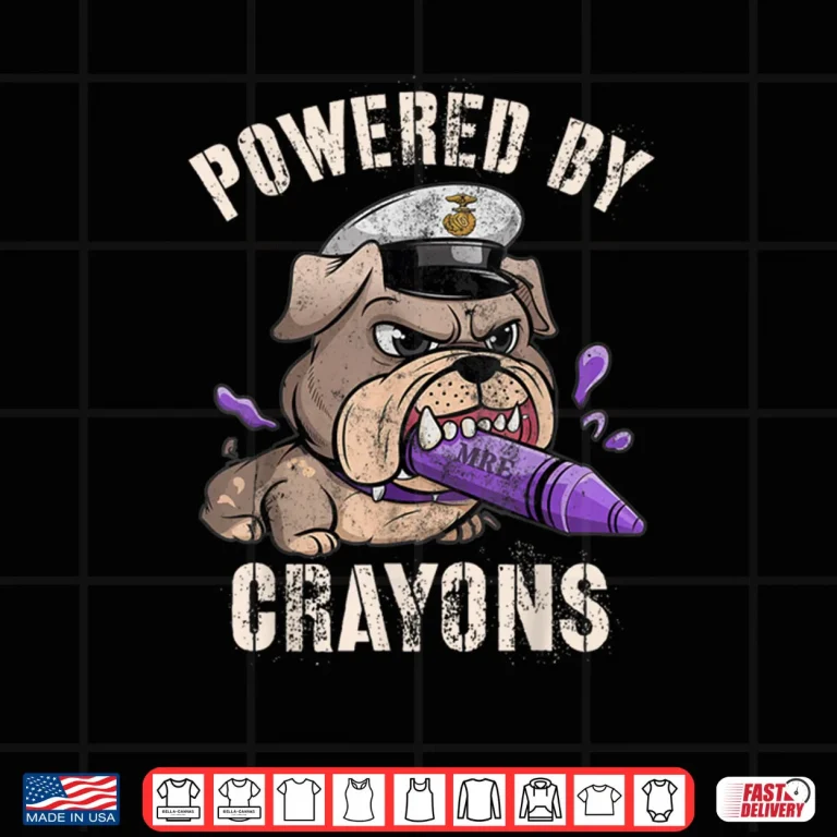 Design Powered by Crayons Bulldog Officer Family Military Gag Shirt