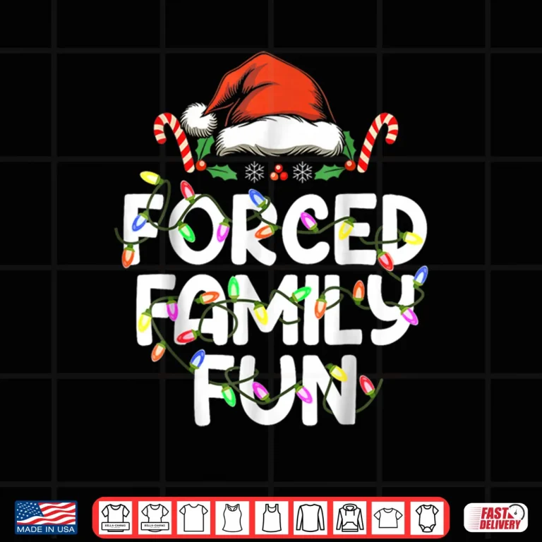 Design Forced Family Fun Christmas Pajamas Funny Shirt