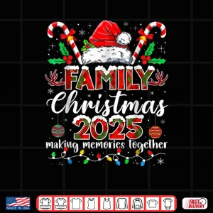 Design Family Christmas 2025 Matching Santa Tee Xmas Pajamas Pjs Shirt