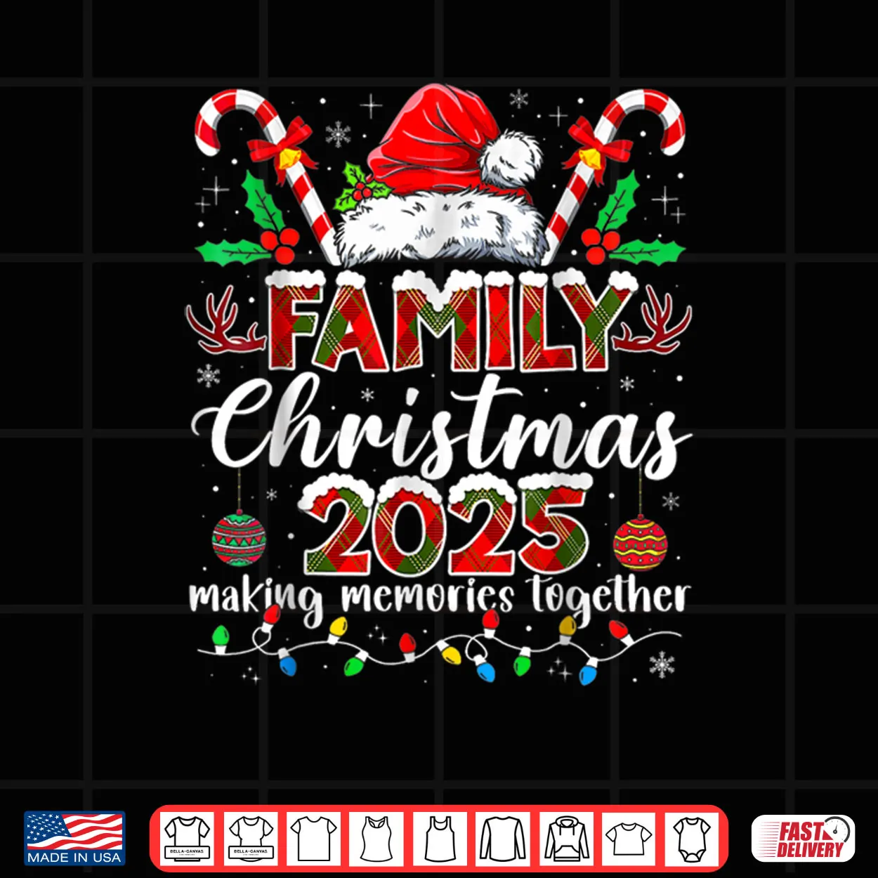 Family Christmas 2025 Matching Santa Tee Xmas Pajamas Pjs Shirt Family Christmas 2025 Matching Santa Tee Xmas Pajamas Pjs Shirt