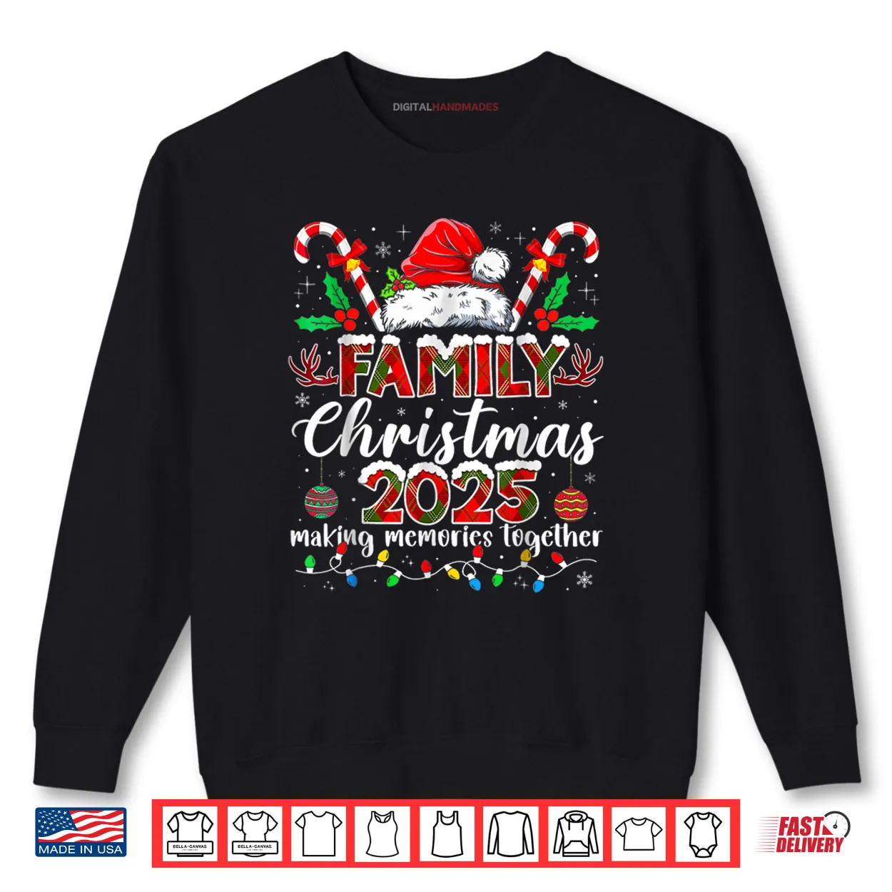 Family Christmas 2025 Matching Santa Tee Xmas Pajamas Pjs Shirt Family Christmas 2025 Matching Santa Tee Xmas Pajamas Pjs Shirt