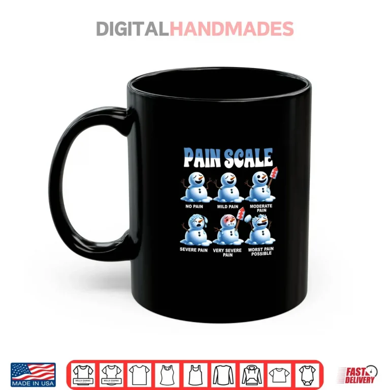 Mug Pain Scale Snowman Nurse Medical Humor Christmas Healthcare Shirt