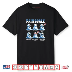 Pain Scale Snowman Nurse Medical Humor Christmas Healthcare Shirt
