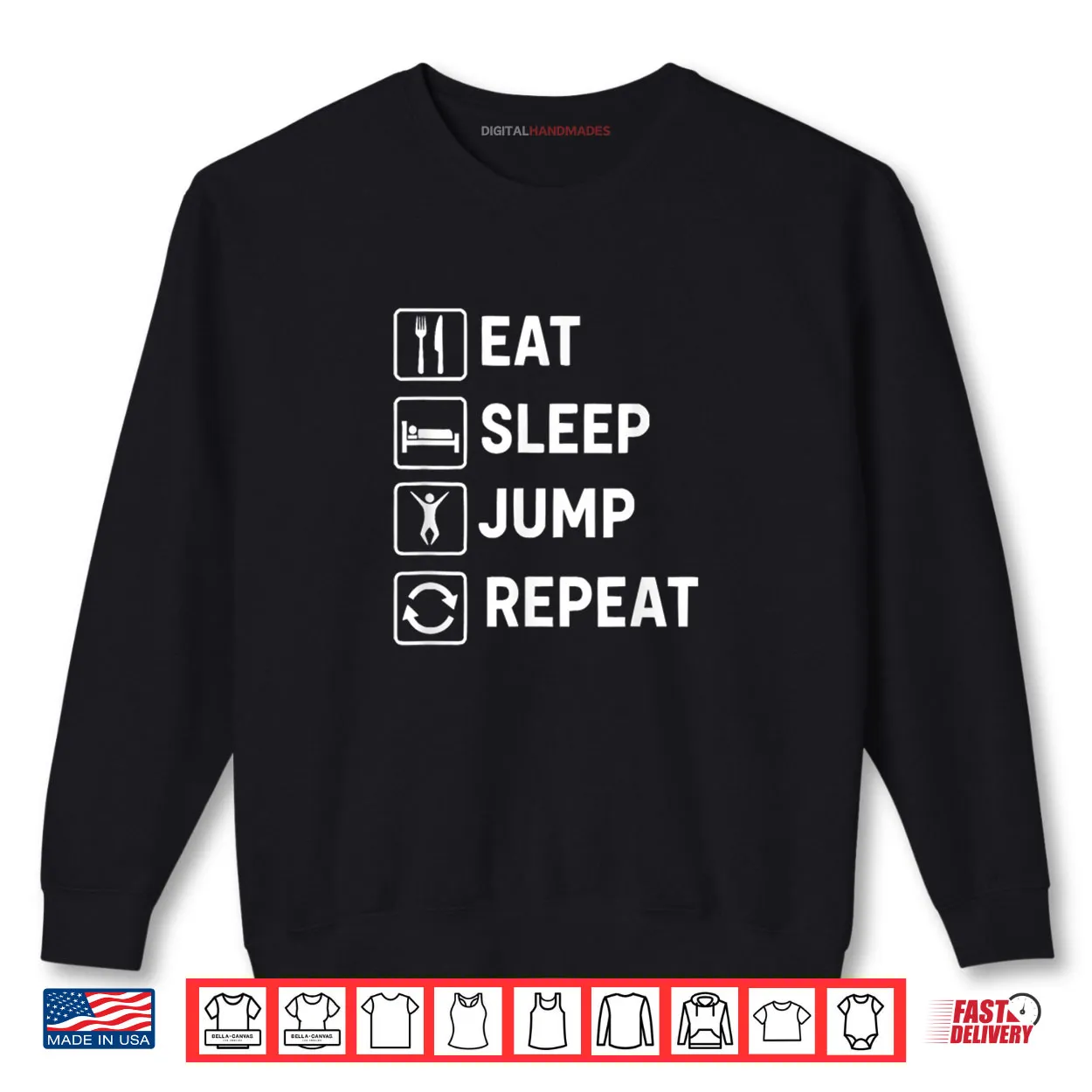 Eat Sleep Jump Repeat Shirt Eat Sleep Jump Repeat Shirt
