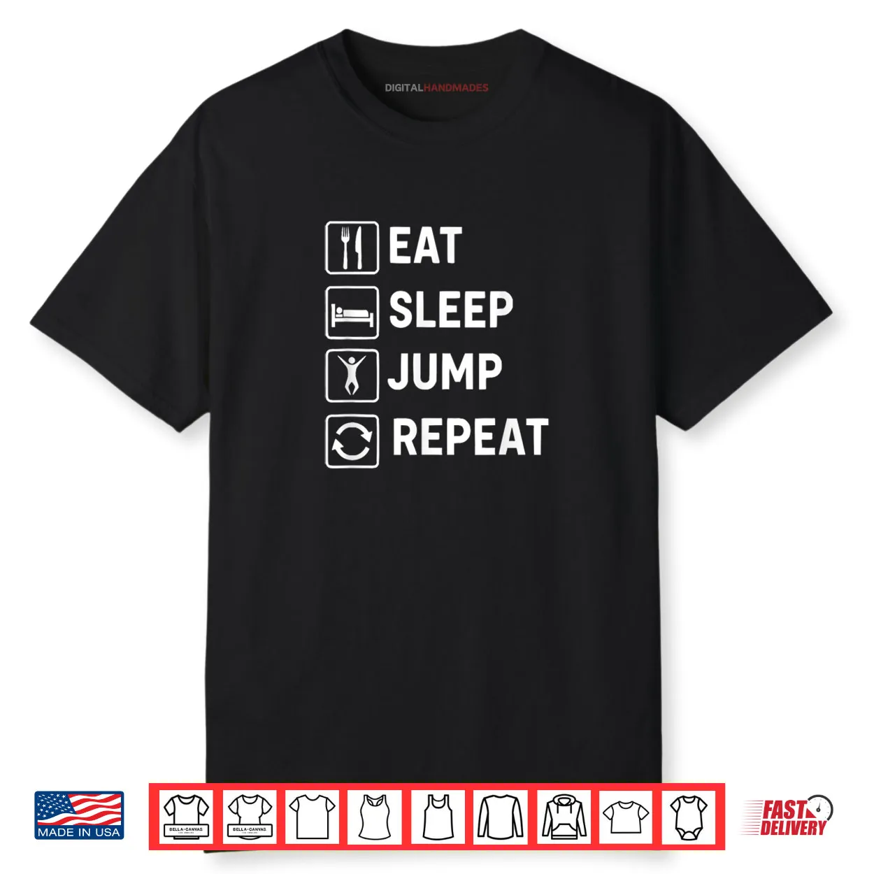Eat Sleep Jump Repeat Shirt Eat Sleep Jump Repeat Shirt
