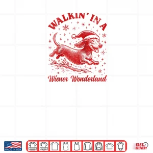 Design Dachshund Christmas Wiener Wonderland Dog Doxie X Mas Raglan Shirt