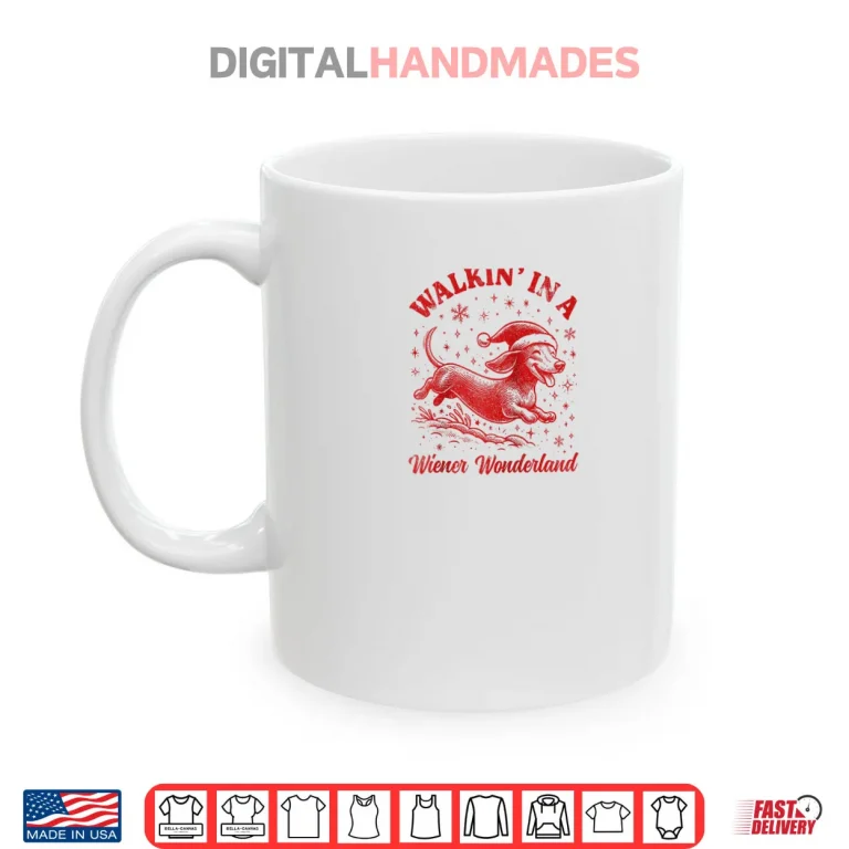 Mug Dachshund Christmas Wiener Wonderland Dog Doxie X Mas Raglan Shirt