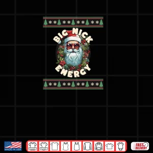 Design Cool Santa Big Nick Energy Ugly Christmas Retro Design Pullover Shirt
