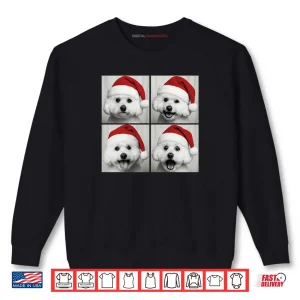 Sweatshirt Funny Christmas Bichon Frise Santa Dog Lover Photo Booth Shirt