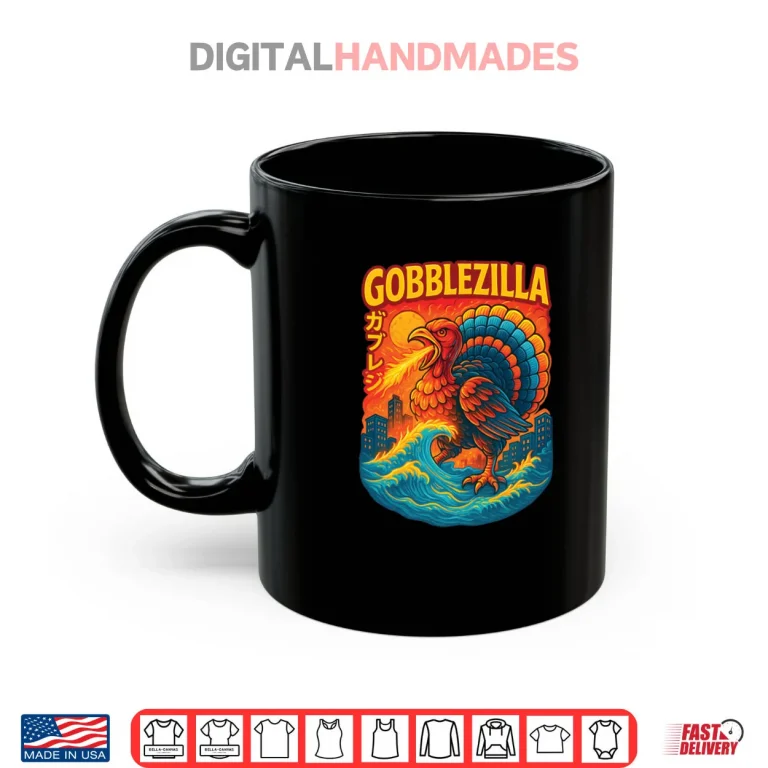 Mug Vintage Cool Turkey Day Thanksgiving Gobblezilla Shirt