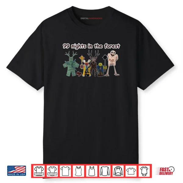 Scary 99 Nights Deer Gamer in The Forest Shirt