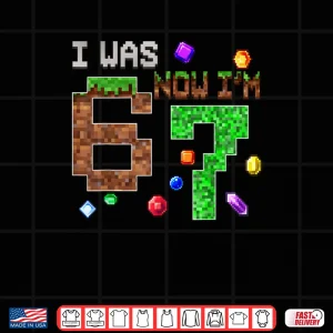 Retro I was 6 Now I'm 7 Birthday Gift Cute Shirt 4 Design Retro I was 6 Now Im 7 Birthday Gift Cute Shirt