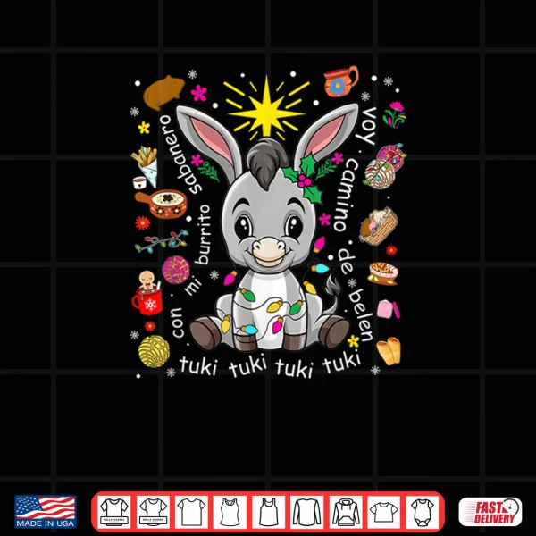 Mi Burrito Sabanero Mexican Christmas Donkey Spanish Xmas Shirt 4 Design Mi Burrito Sabanero Mexican Christmas Donkey Spanish Xmas Shirt