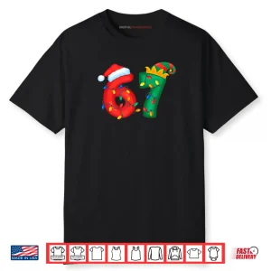 67 Meme Six Seven Funny Xmas Lights Pajamas Shirt