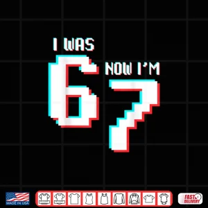 Design 7 Year Old Birthday Kids Was 6 Now Im 7 Gamer 67 Funny Meme Shirt