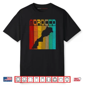 Morocco Map I Love Morocco Map Morocco Moroccan Pride Shirt