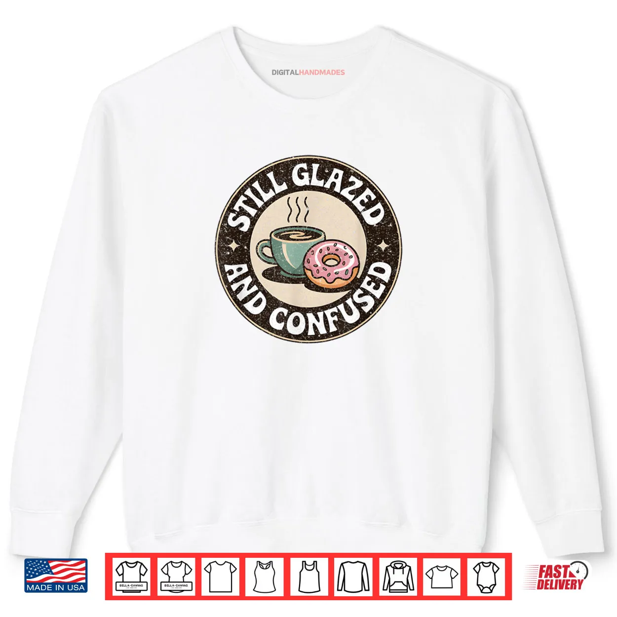 Favorite Food Carbs Pink Doughnut Coffee Glazed and Confused Shirt Favorite Food Carbs Pink Doughnut Coffee Glazed and Confused Shirt