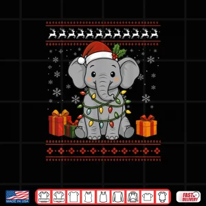 Design Elephant Christmas Ugly Sweater Elephant Shirt