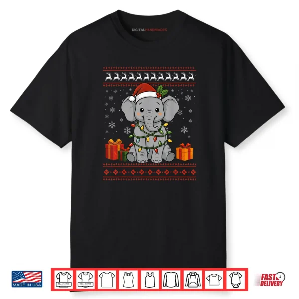 Elephant Christmas Ugly Sweater Elephant Shirt