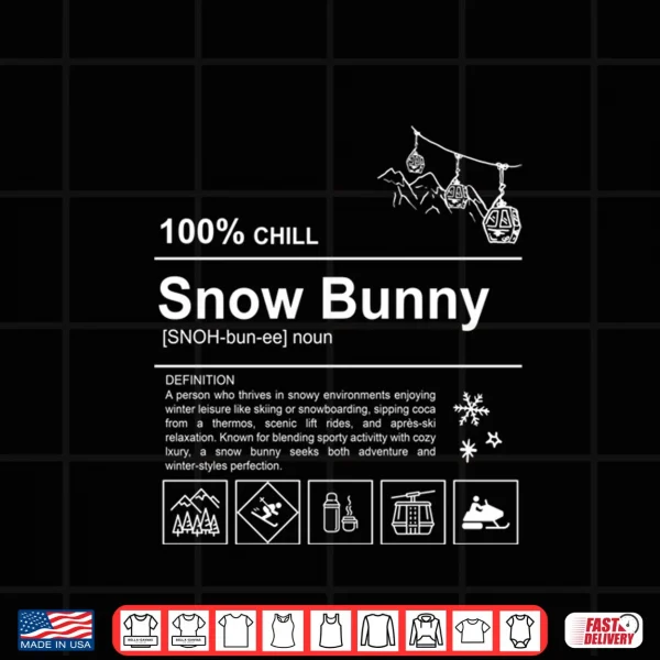 Design Snow Bunny Funny Trendy Snow Bunny Shirt