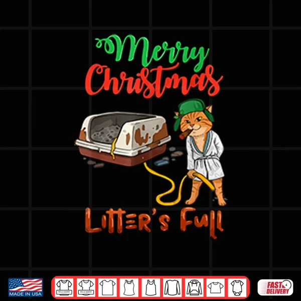 Merry Christmas Litter’s Full Funny Cat Lovers Shirt 4 Design Merry Christmas Litters Full Funny Cat Lovers Shirt