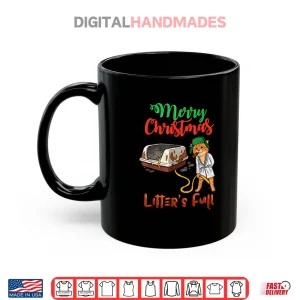 Mug Merry Christmas Litters Full Funny Cat Lovers Shirt
