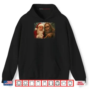 Hoodie 67 Santa with Bigfoot Six Seven 6 7 Meme Christmas Funny Shirt