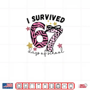 Design 67 Days of School Pink Leopard Girl Glam Zebra Shirt