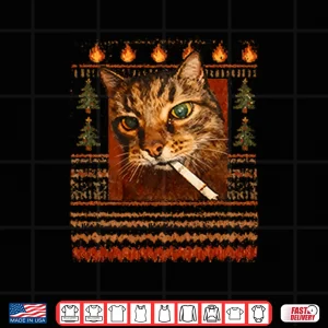 Funny Smoking Cat Meme Christmas Shirt 4 Design Funny Smoking Cat Meme Christmas Shirt
