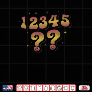 Design Number Sequence 67 Humor Retro Gradient Shirt