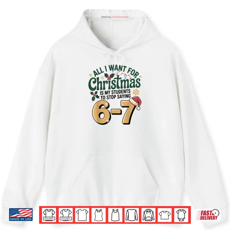 Surreal Art Glasses Portrait Shirt 2 White Hoodie Students Saying 6 7 67 Six Seven Funny Teacher Christmas Shirt