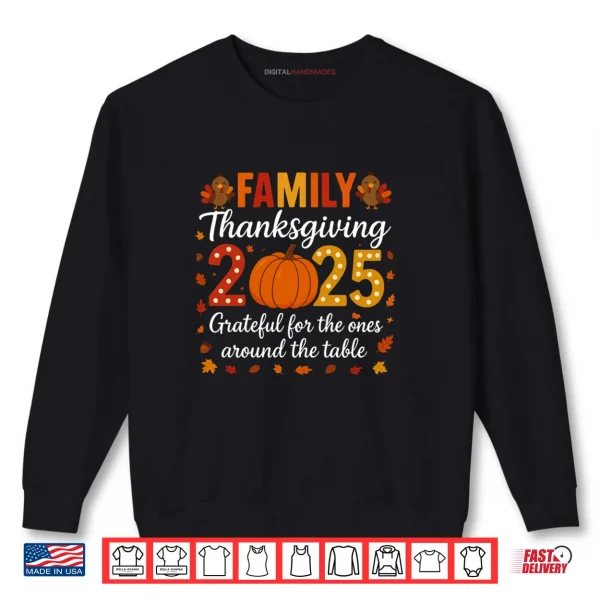 Family Thanksgiving Shirts 2025 Outfits Pajamas Matching Set Shirt 1 Sweatshirt Family Thanksgiving Shirts 2025 Outfits Pajamas Matching Set Shirt